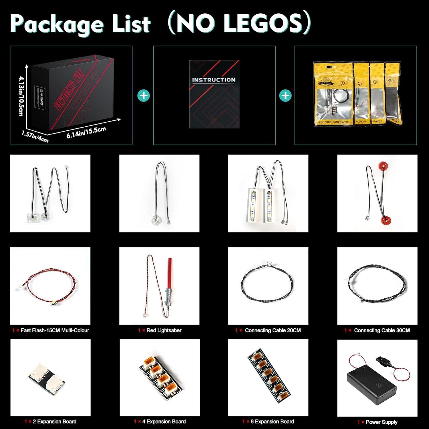 Kit de Luz LED VONADO para Lego R2-D2 75379 - Solo Luz