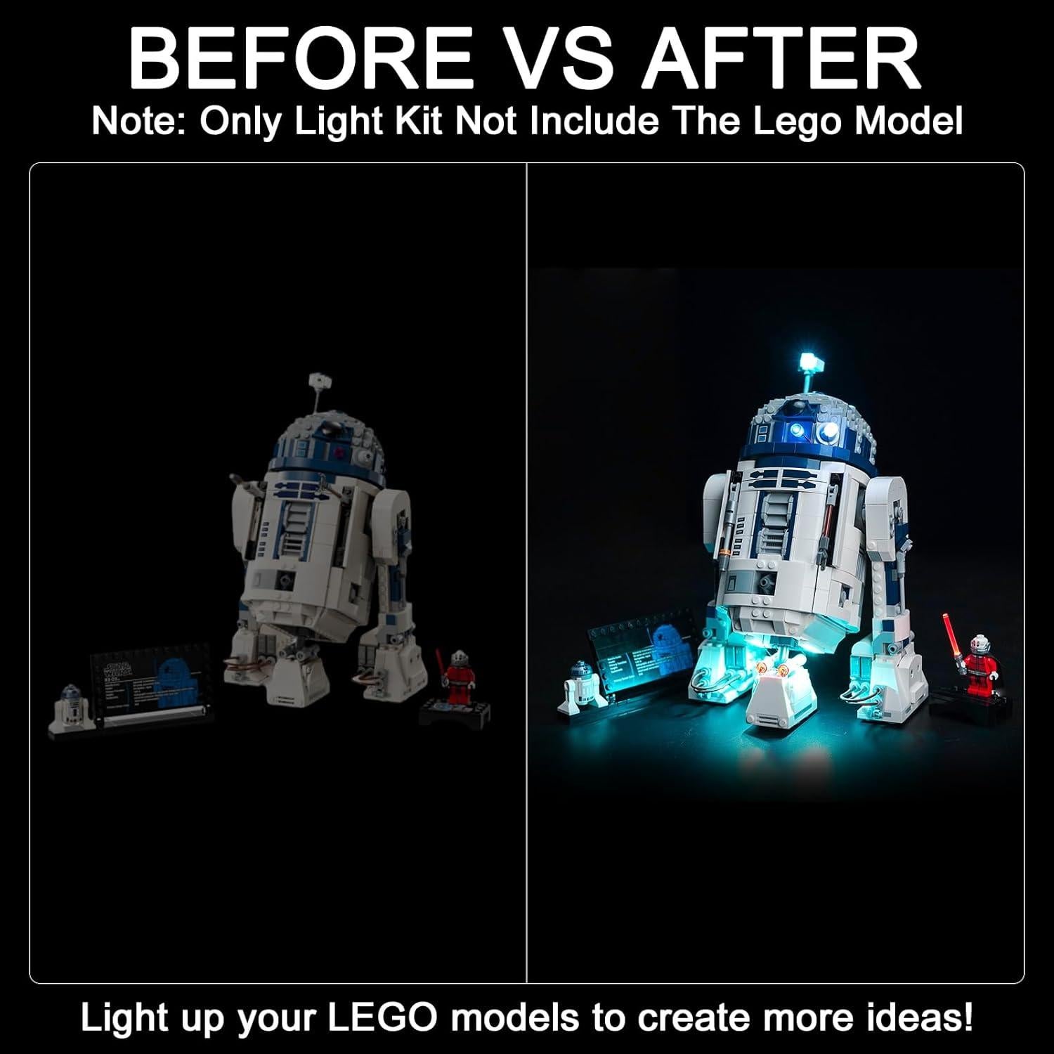 Kit de Luz LED Hilighting para Lego R2-D2 - 108.86g