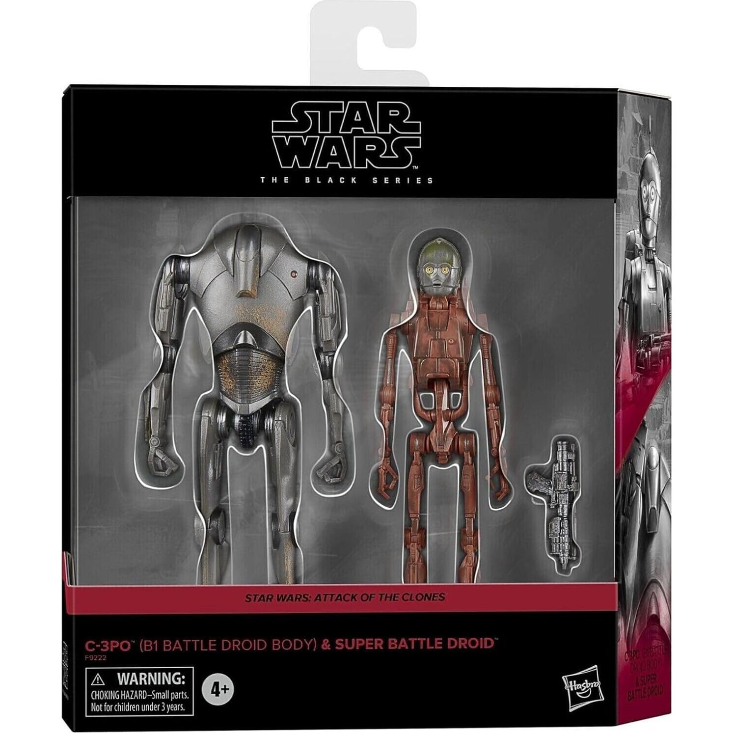 Set de Figuras Star Wars La Serie Negra C-3PO y Droide B1 15 cm