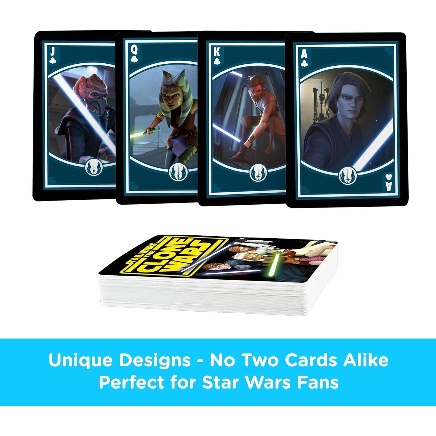 Baraja de Cartas Star Wars Las Guerras Clon AQUARIUS 54 Piezas