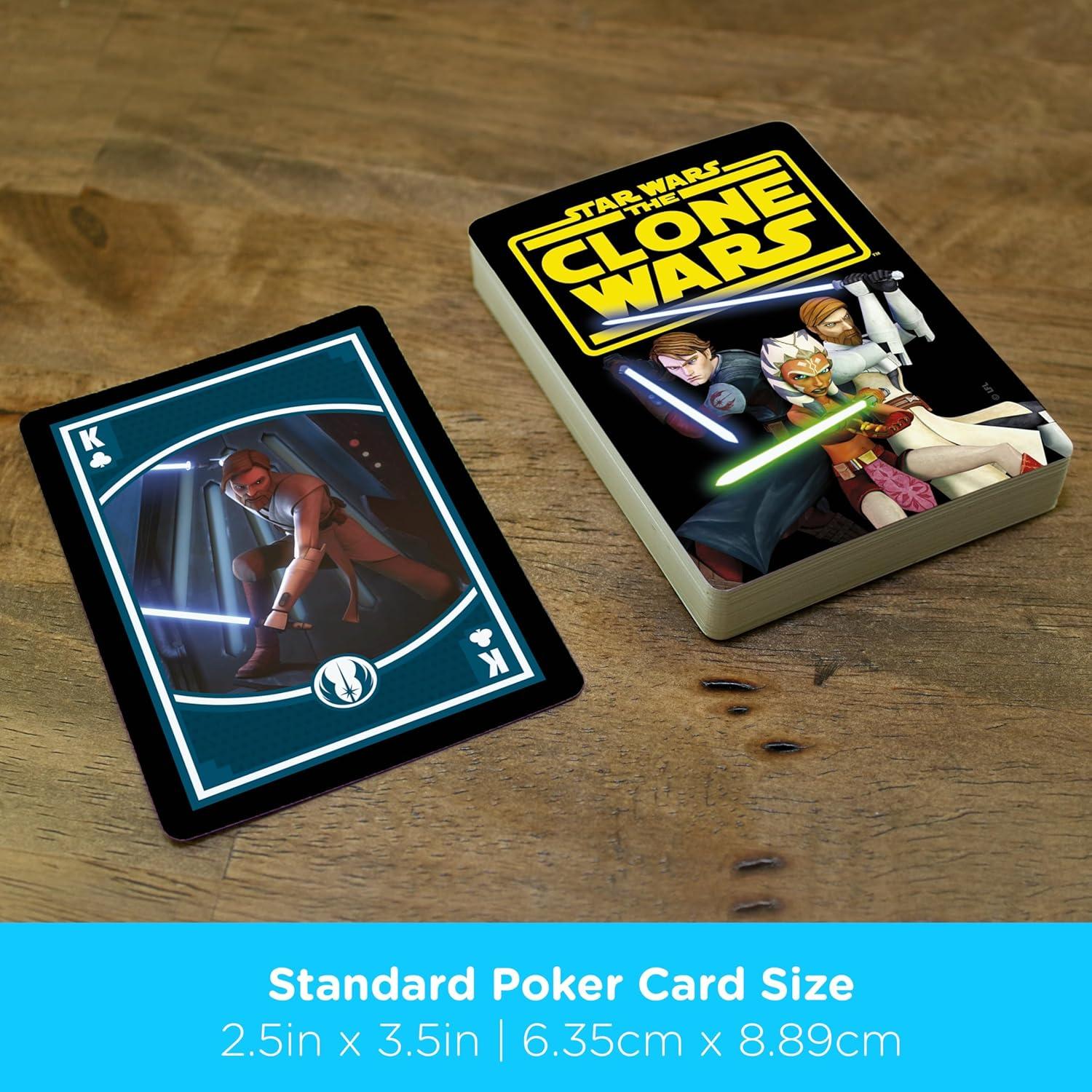 Baraja de Cartas Star Wars Las Guerras Clon AQUARIUS 54 Piezas