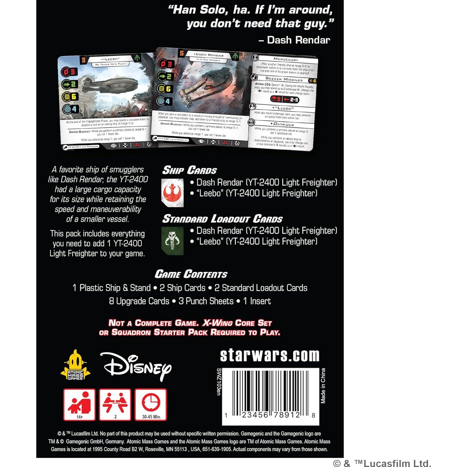 Star Wars X-Wing YT-2400 Carguero Ligero - Paquete de Expansión