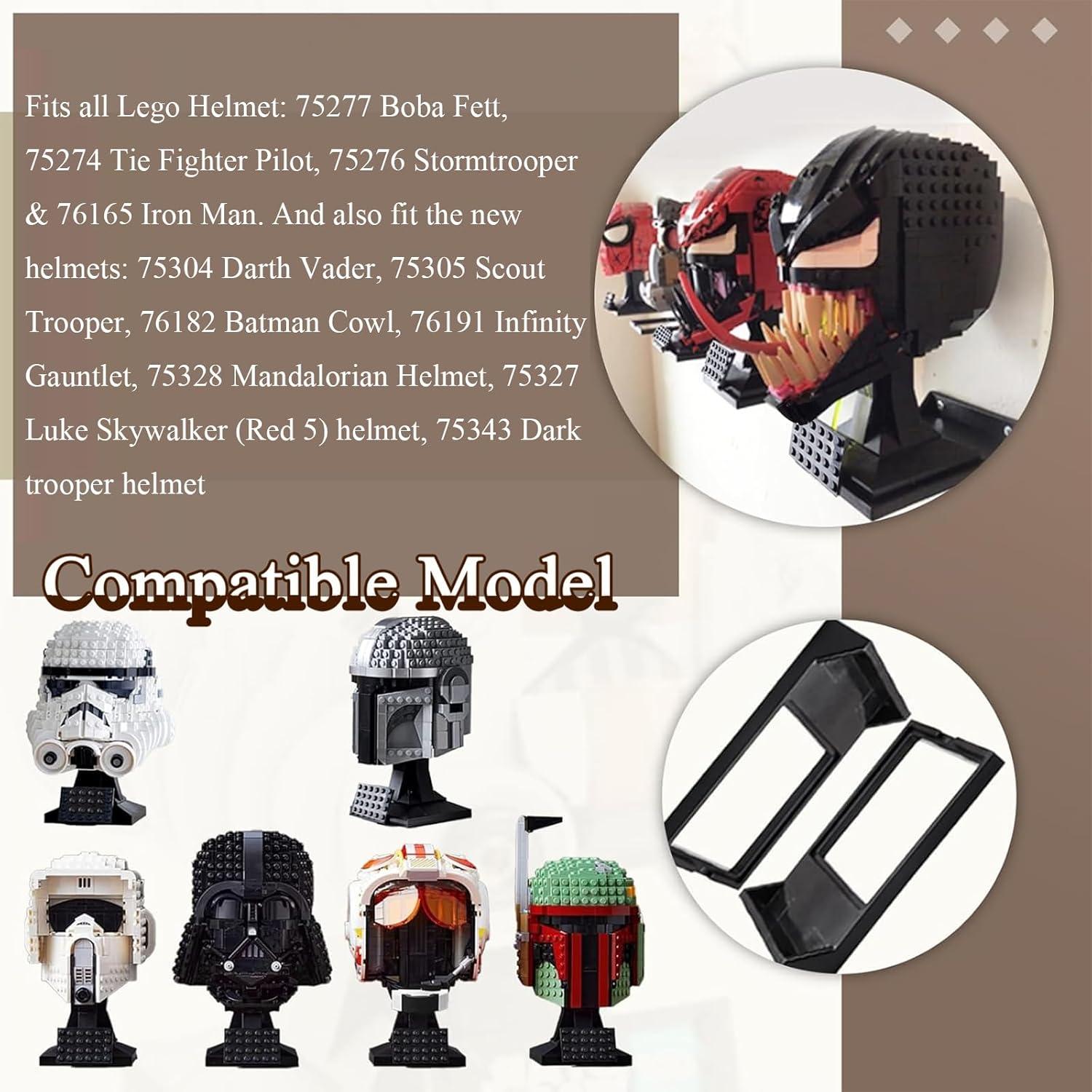 Soporte de Exhibición de Pared Negro WFCYX para Cascos Lego