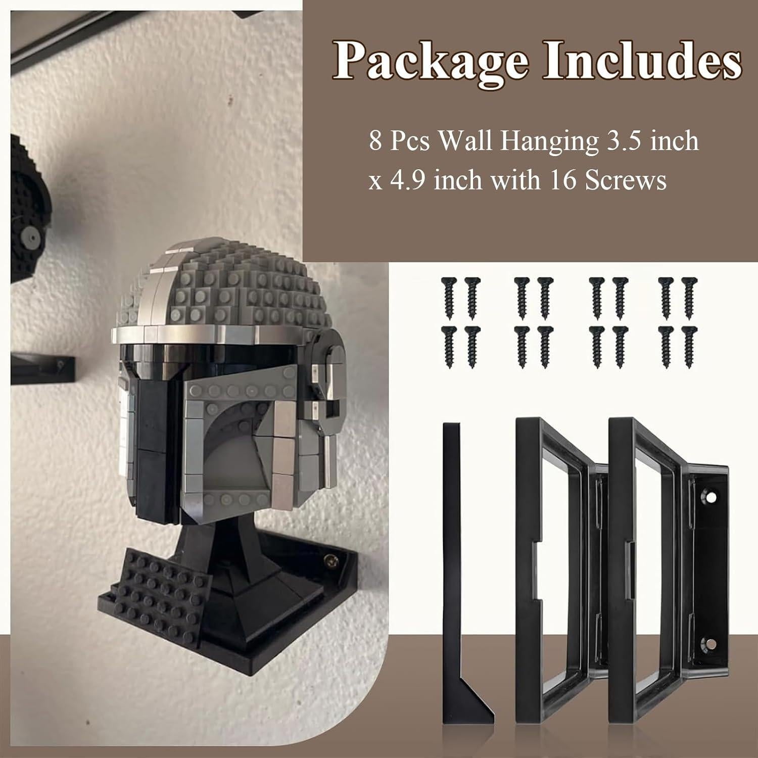 Soporte de Exhibición de Pared Negro WFCYX para Cascos Lego