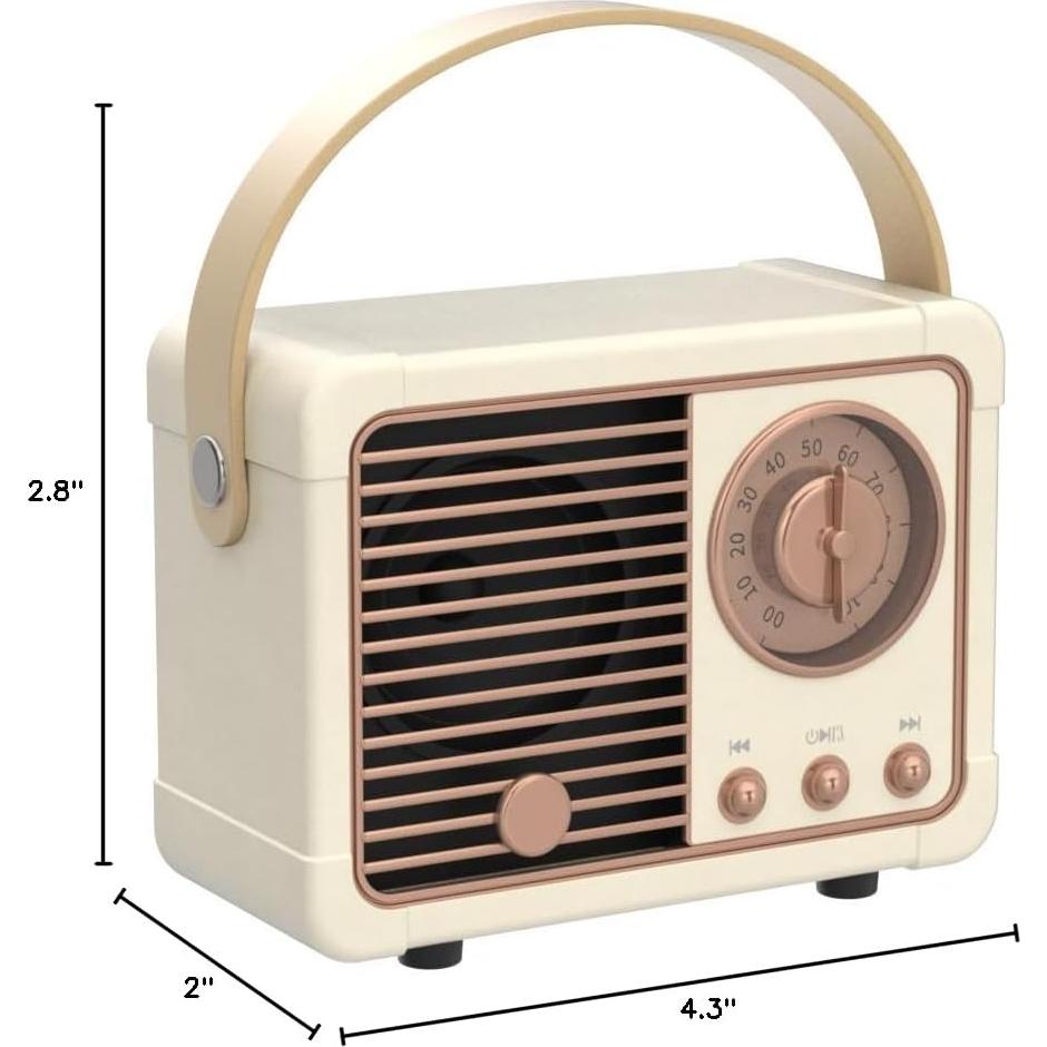 Altavoz Bluetooth Inalámbrico Baolira HM11 Beige Retro