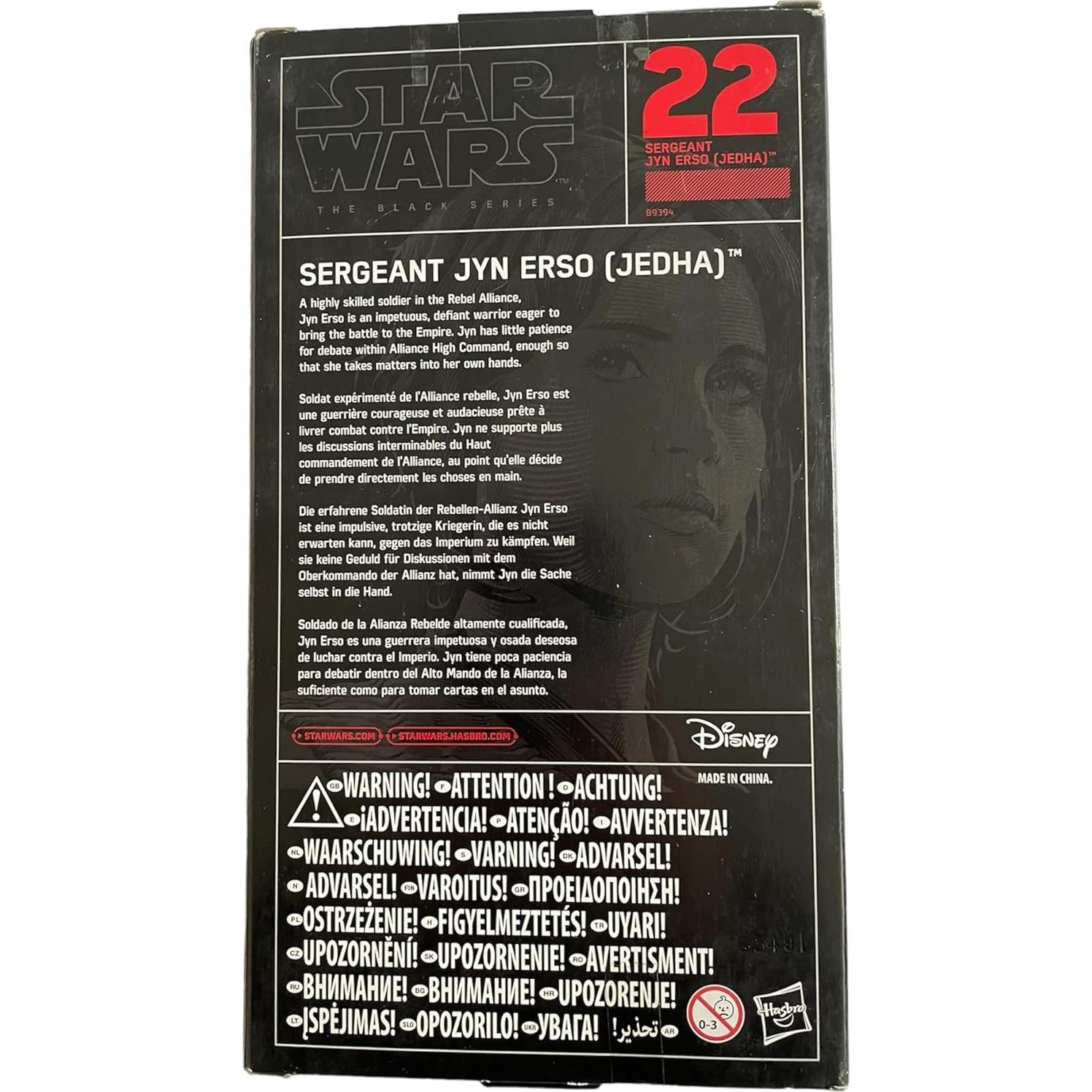 Figura Sargento Jyn Erso 15 cm Star Wars La Serie Negra Hasbro