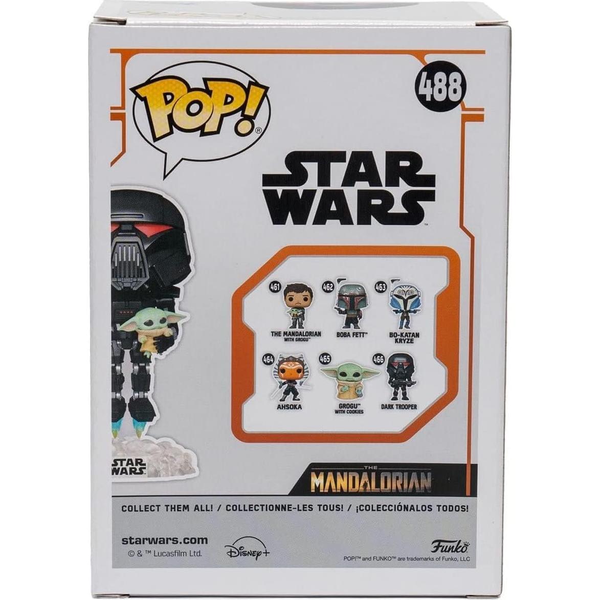 Figura Pop! Vinyl Star Wars Dark Trooper con Grogu 9.5cm