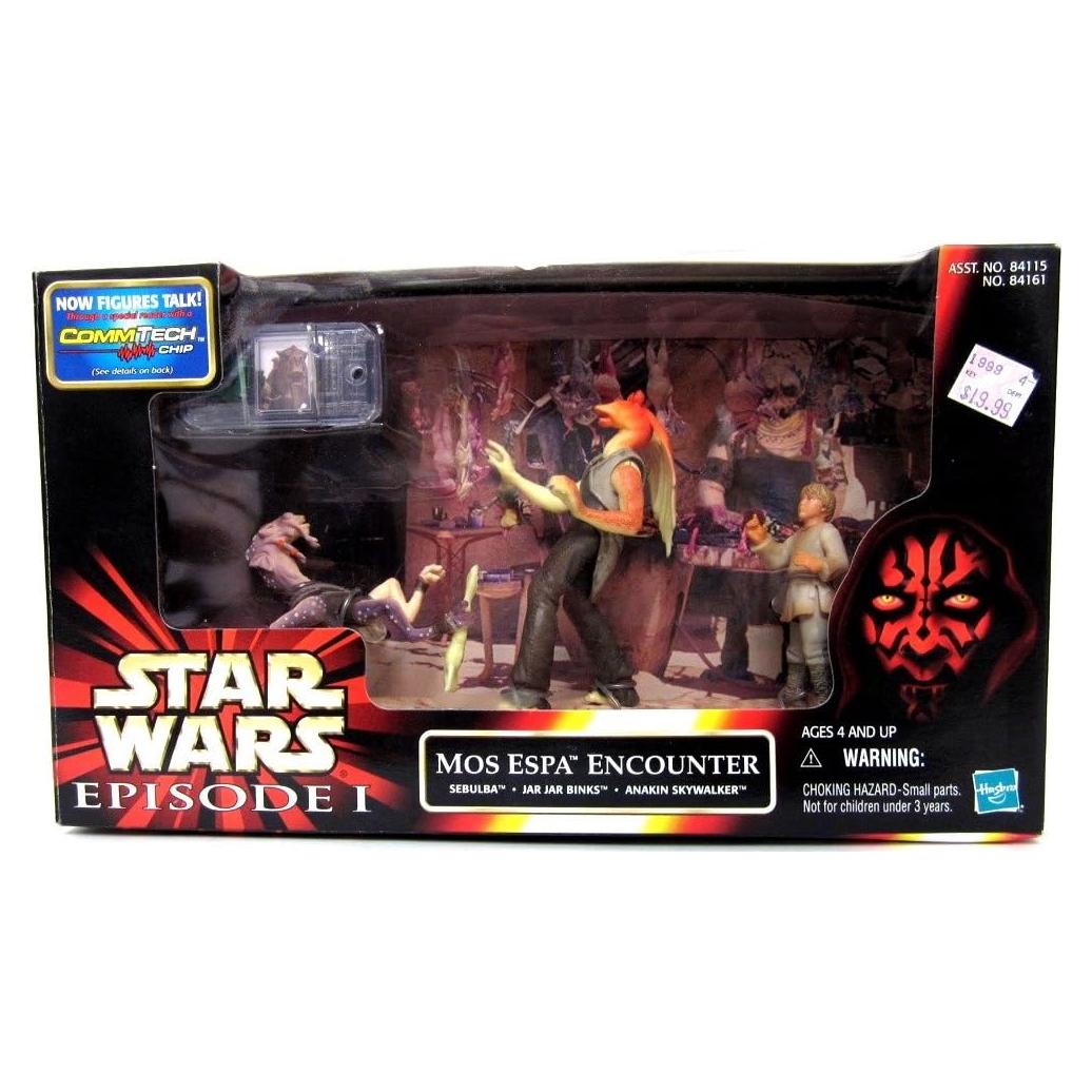 Figuras Star Wars Mos Espa Hasbro Anakin, Jar Jar y Sebulba