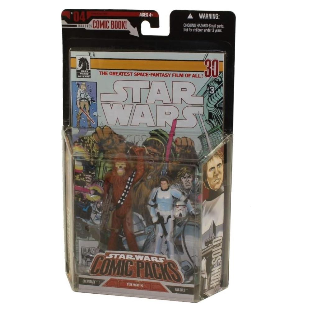 Figuras Star Wars Hasbro Han Solo y Chewbacca 3.75"