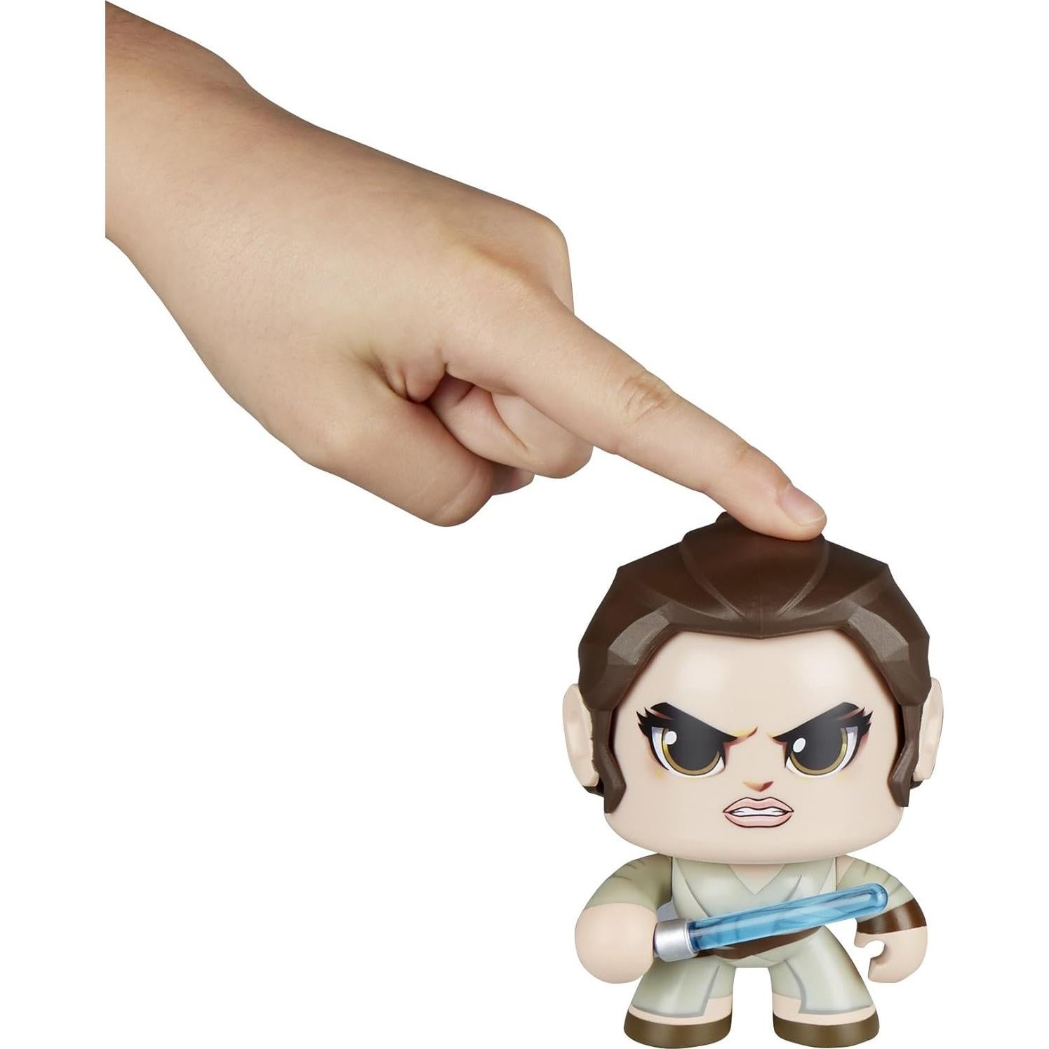 Figura Star Wars Mighty Muggs Rey (Jakku) 3 expresiones