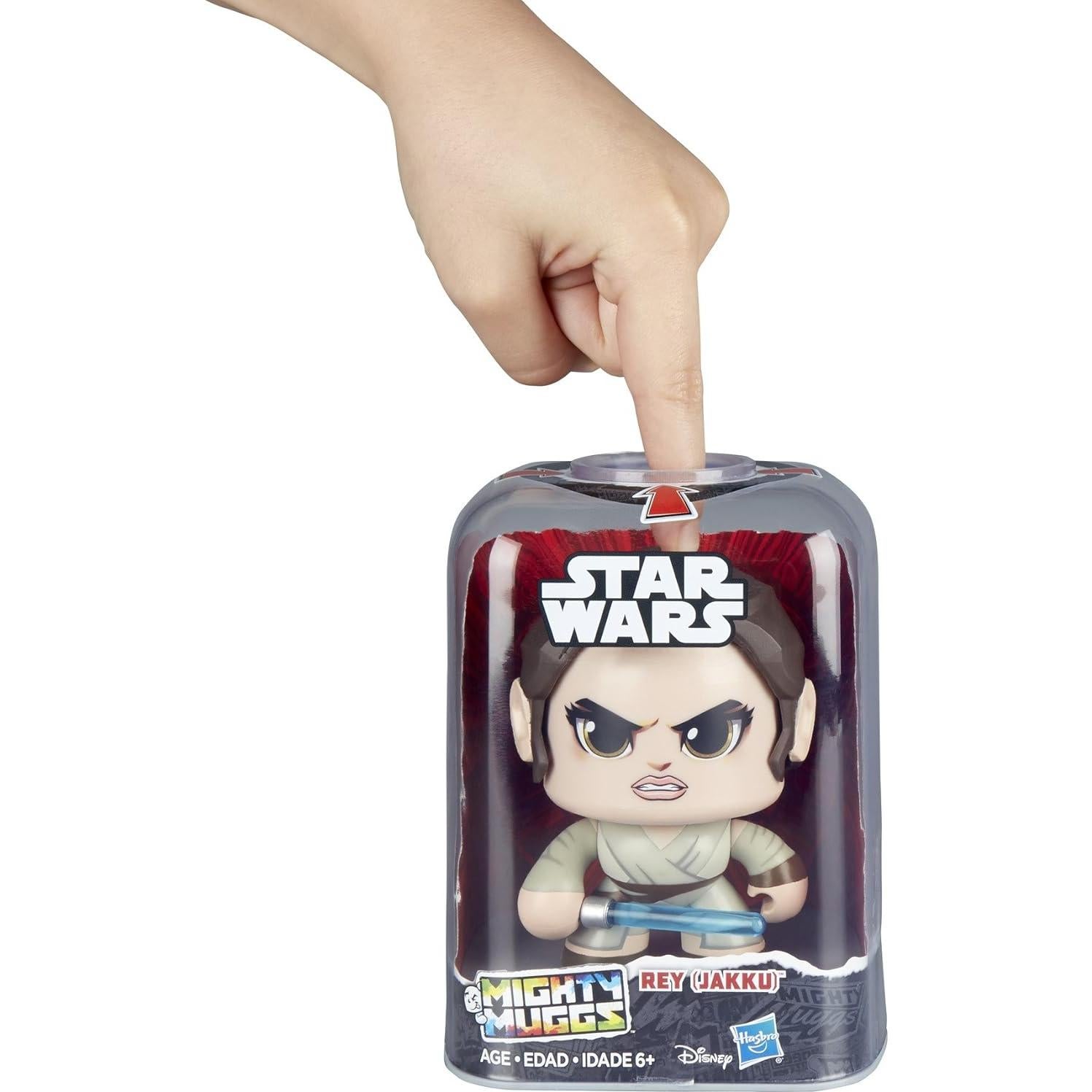 Figura Star Wars Mighty Muggs Rey (Jakku) 3 expresiones
