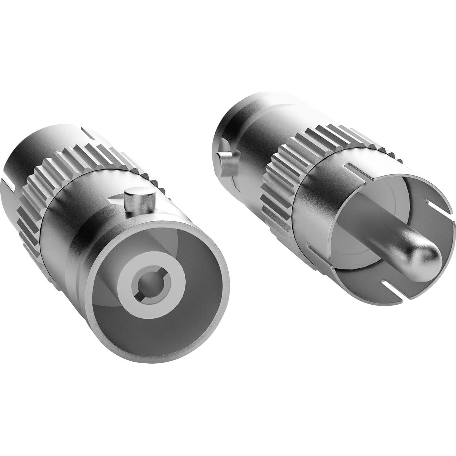 Adaptador BNC a RCA Elecan 6 Piezas Coaxial para CCTV