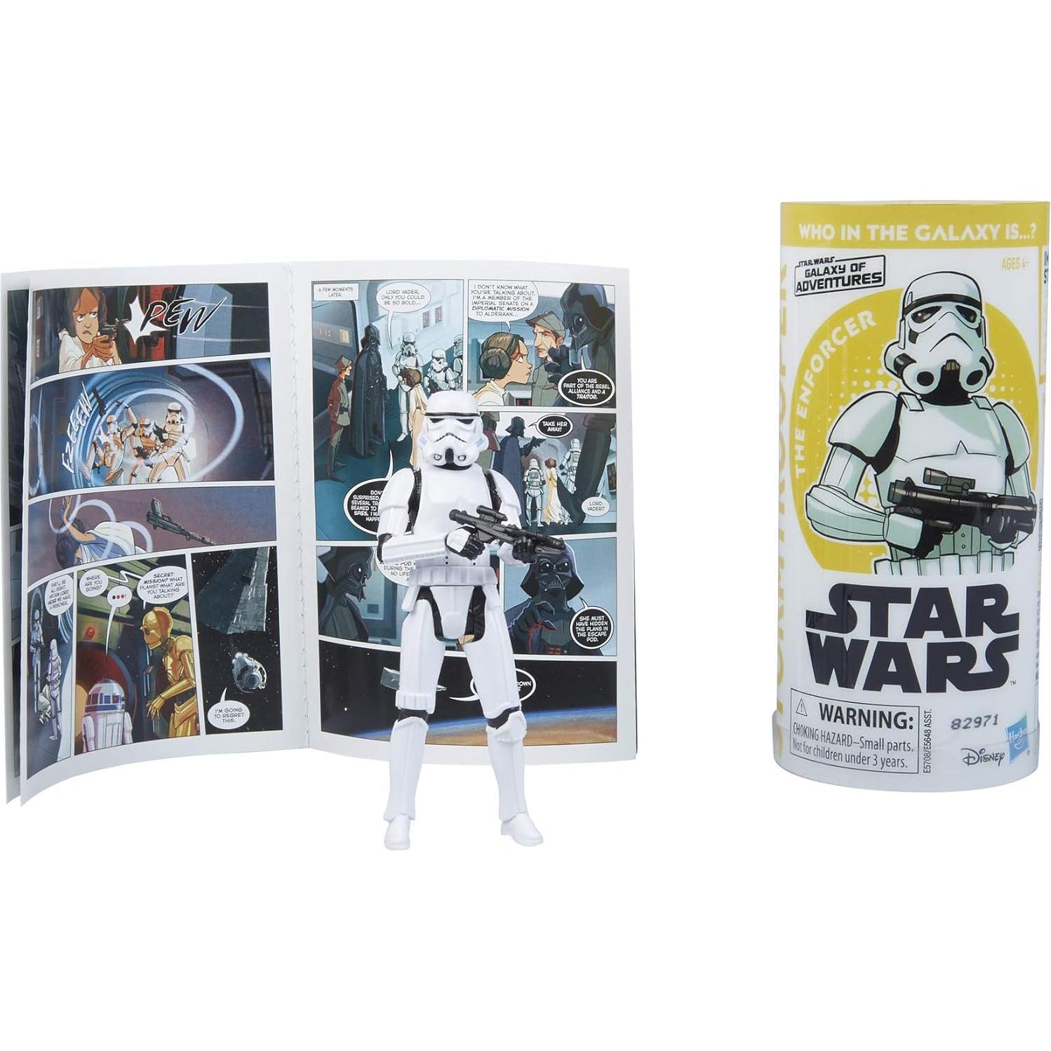 Figura Stormtrooper Imperial Star Wars 9.53 cm con mini cómic