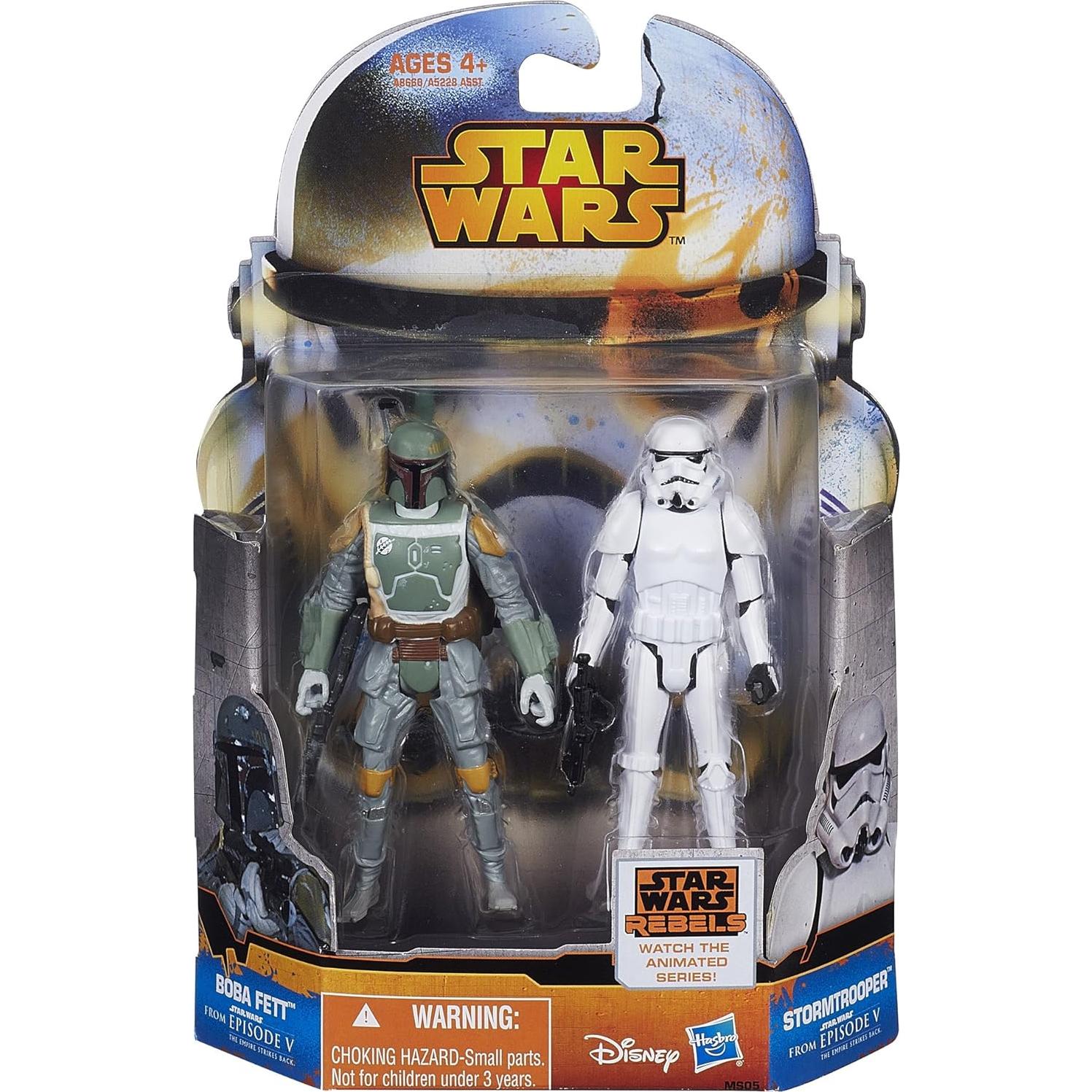Conjunto de Figuras Star Wars Boba Fett y Stormtrooper 2 Piezas