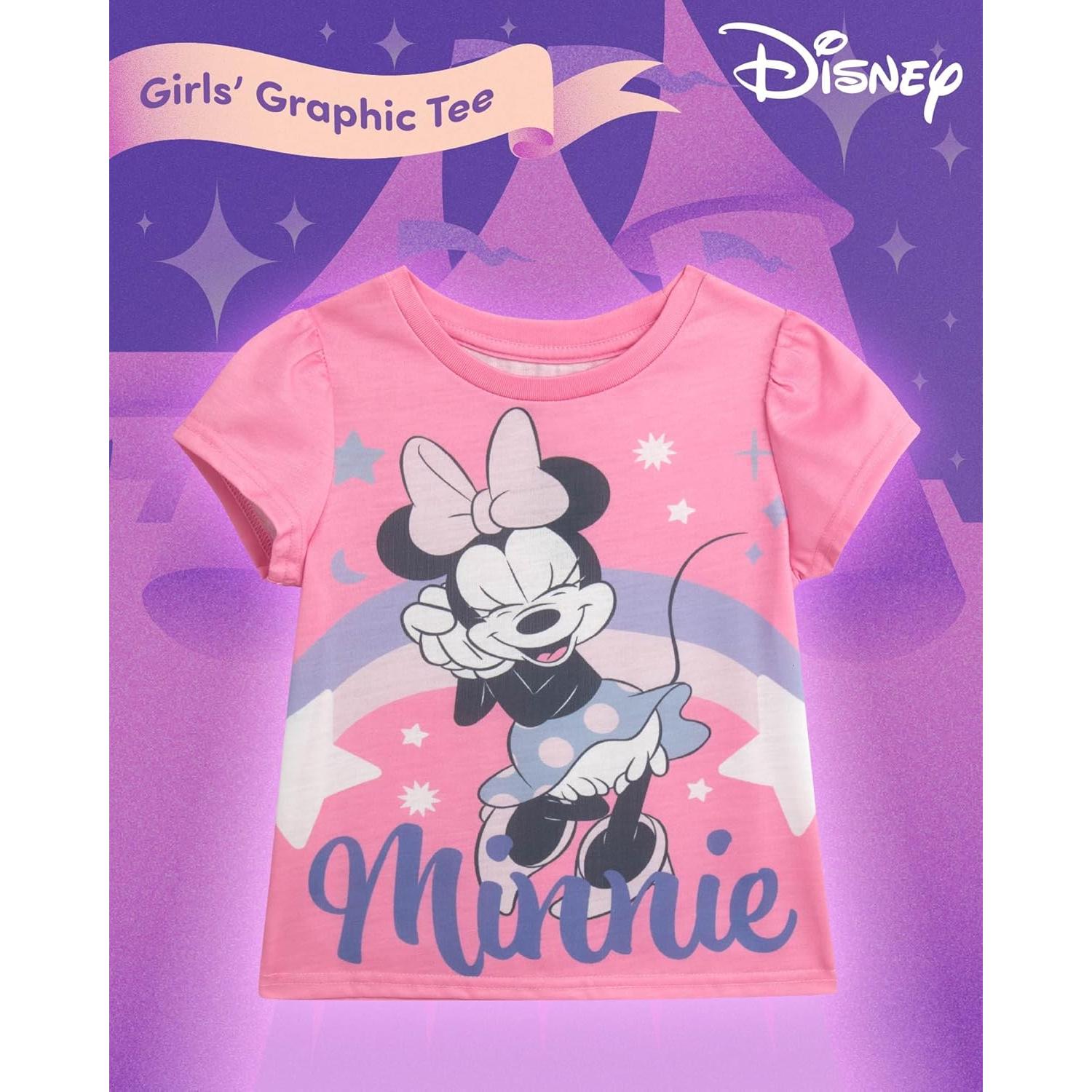 Camiseta Gráfica Disney Niñas - Minnie Mouse, Cenicienta, 2T-6X