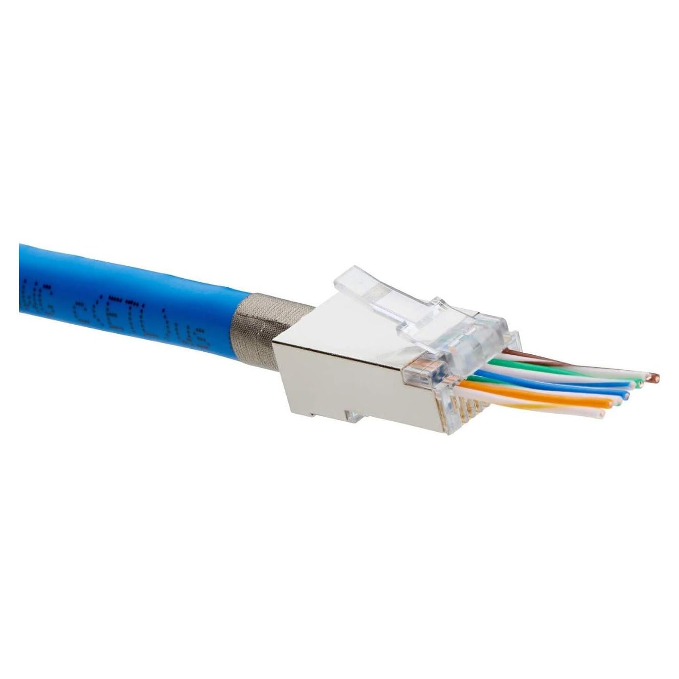 Conectores RJ45 Pasar a Través trueCABLE Cat5e 10 Piezas