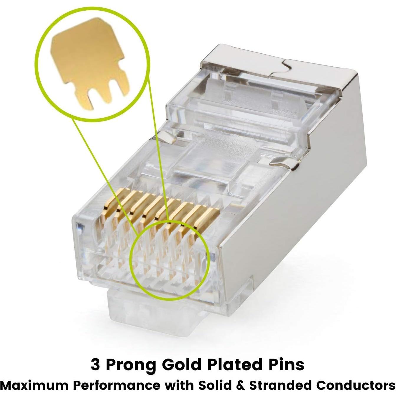 Conectores RJ45 Pasar a Través trueCABLE Cat5e 10 Piezas