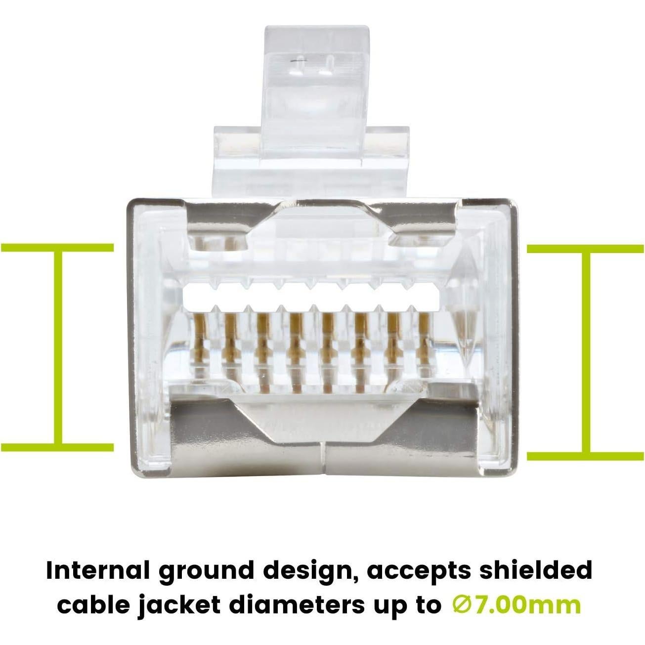 Conectores RJ45 Pasar a Través trueCABLE Cat5e 10 Piezas