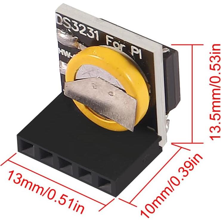 Módulo RTC DS3231 AOICRIE 2PCS Amarillo 3.3V/5V para Raspberry Pi