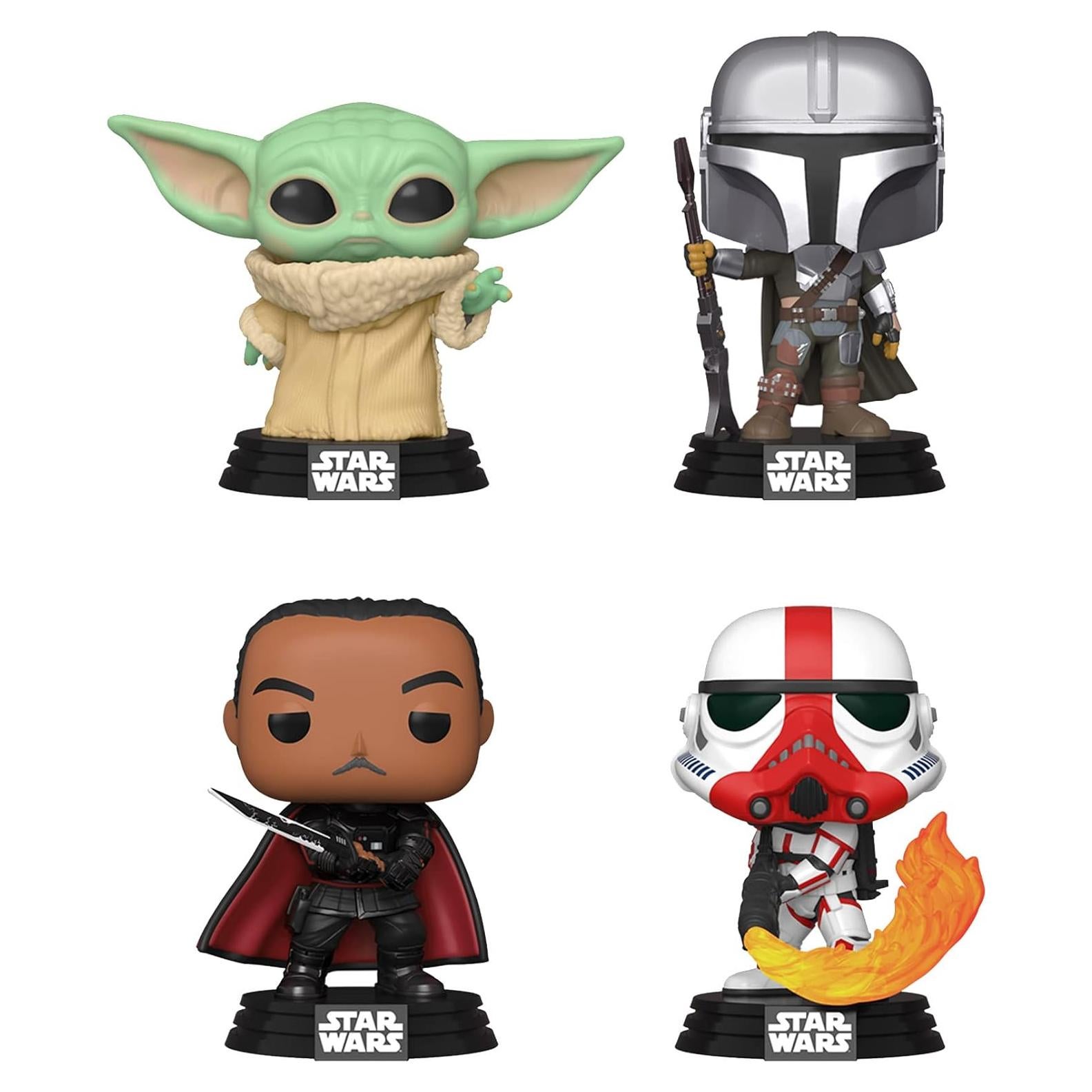 Funko Pop! 4-Pack Star Wars The Mandalorian - Brilla en la Oscuridad