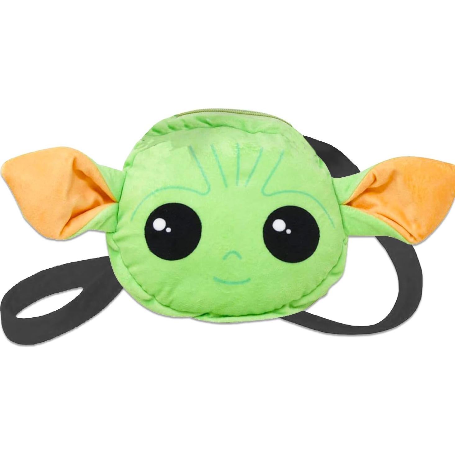 Bolso de peluche Baby Yoda Star Wars para niñas con pegatinas