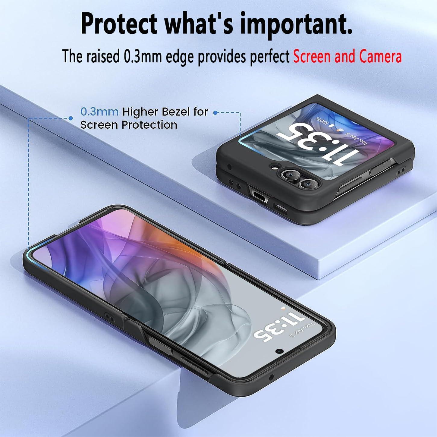 Funda KEKBOXQ para Motorola Razr 2024 5G con Protector