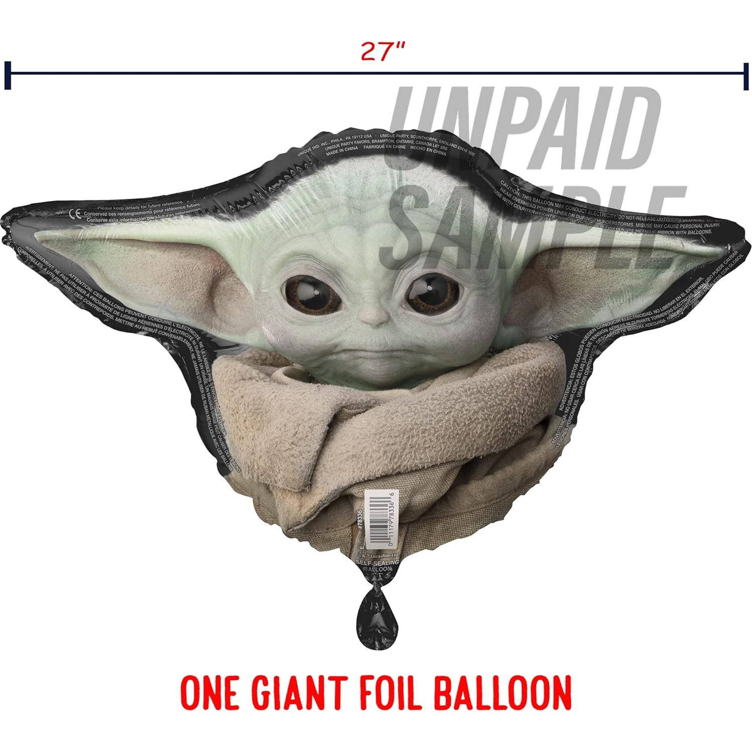 Kit de Globos Baby Yoda 19 Piezas - Fiesta Temática Star Wars