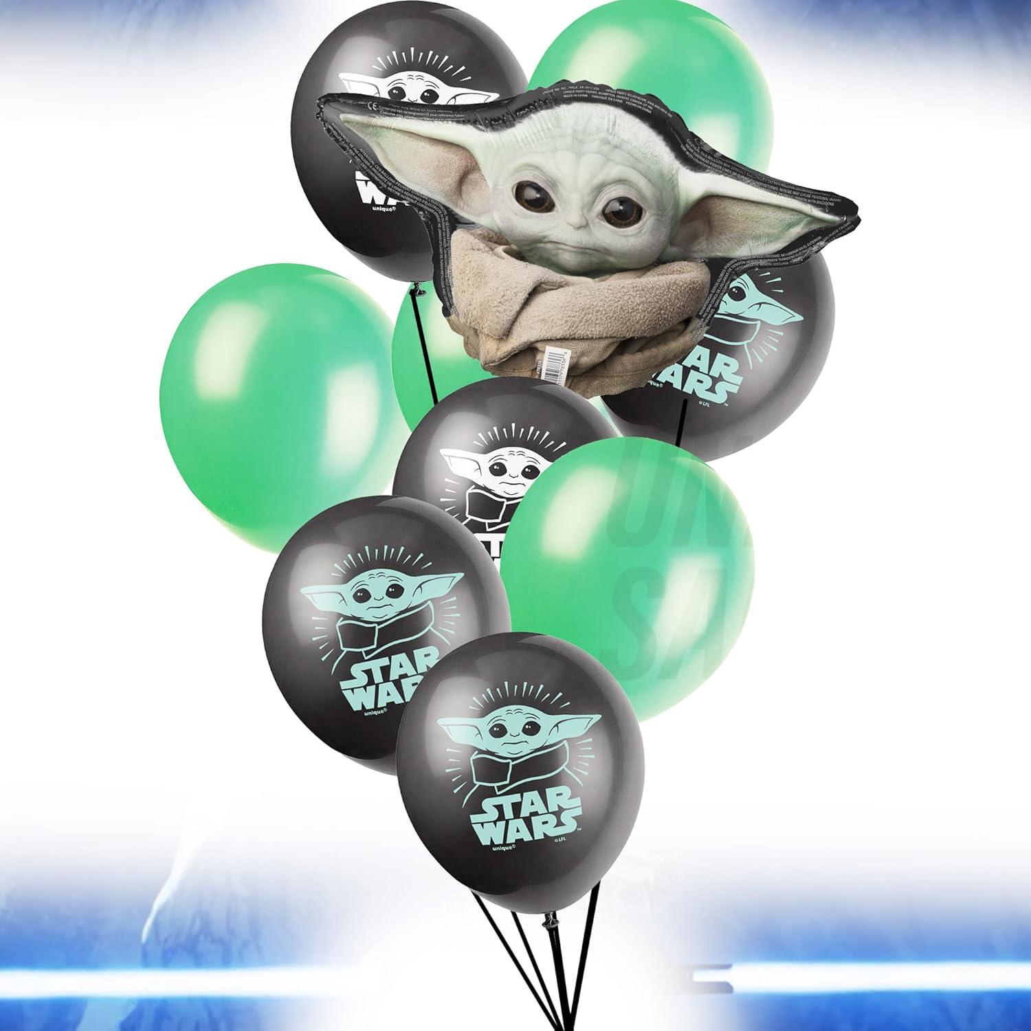 Kit de Globos Baby Yoda 19 Piezas - Fiesta Temática Star Wars