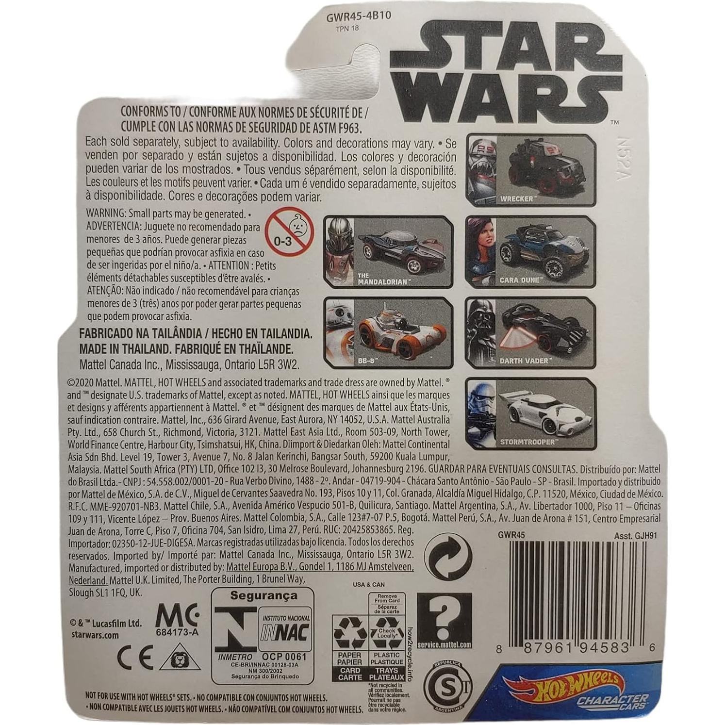 Auto Hot Wheels Mandalorian El Niño Star Wars 16.6 cm