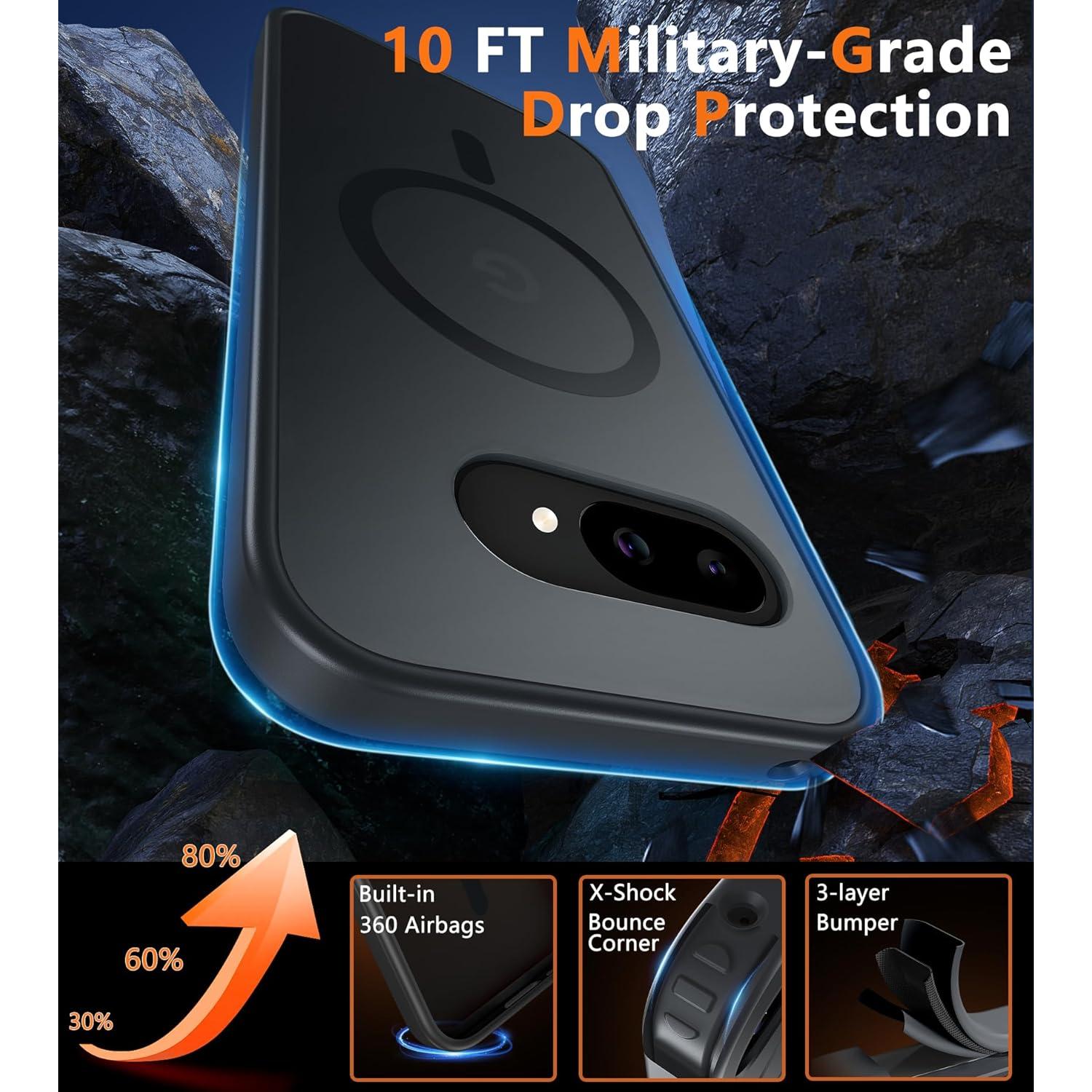 Funda Magnética FNTCASE para Google Pixel 9a - Grado Militar