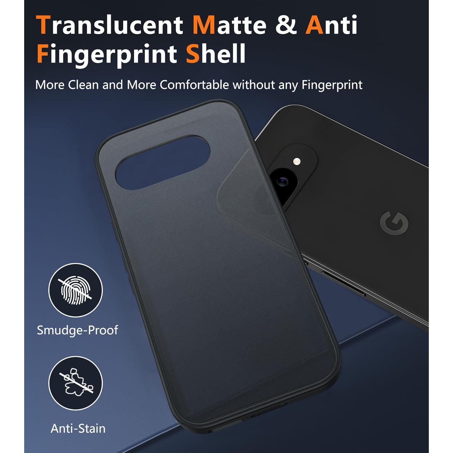 Funda Antigolpes FNTCASE para Google Pixel 9a - Negro Mate