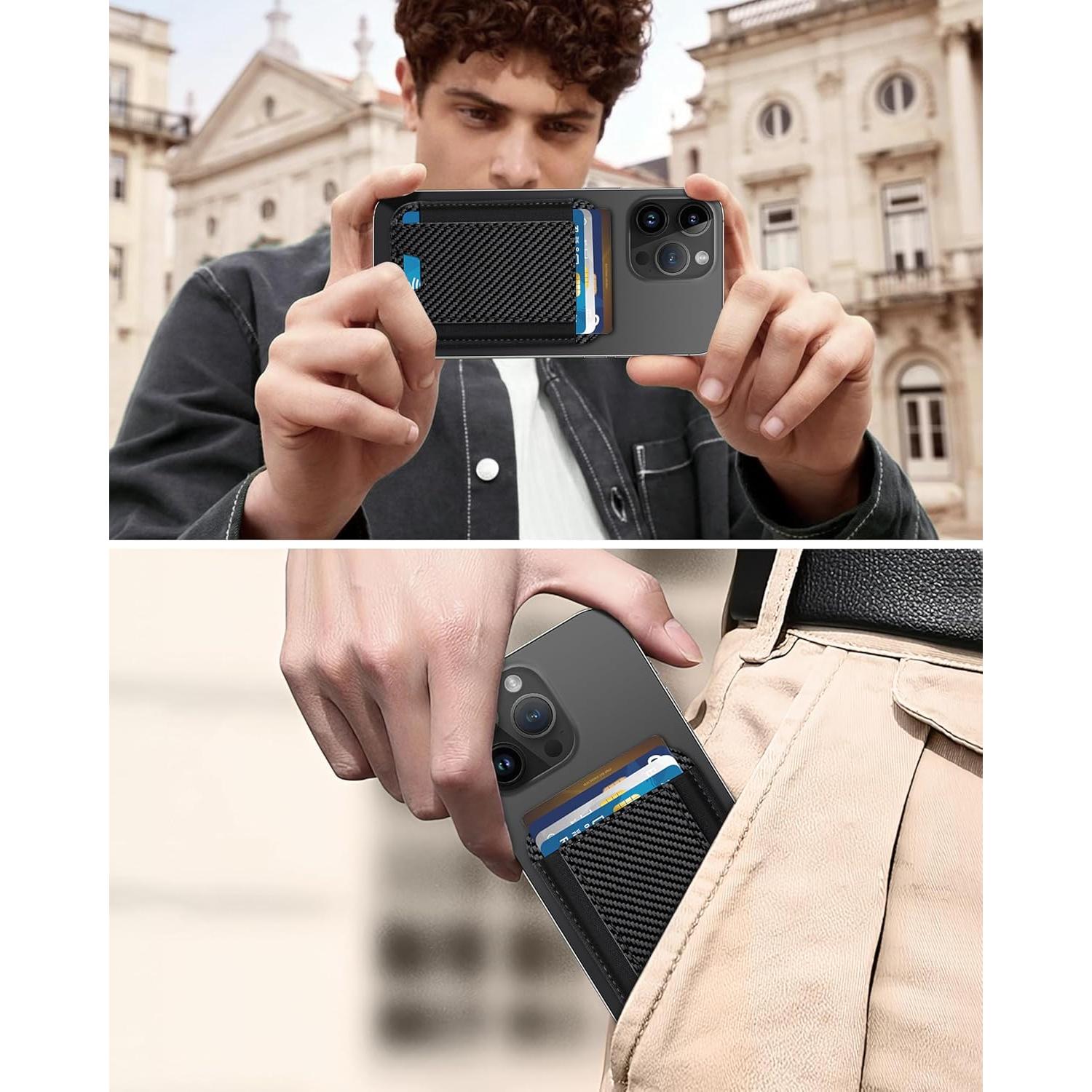 Cartera Magnética HiWe para iPhone 16/15/14/13/12 RFID 7 Tarjetas