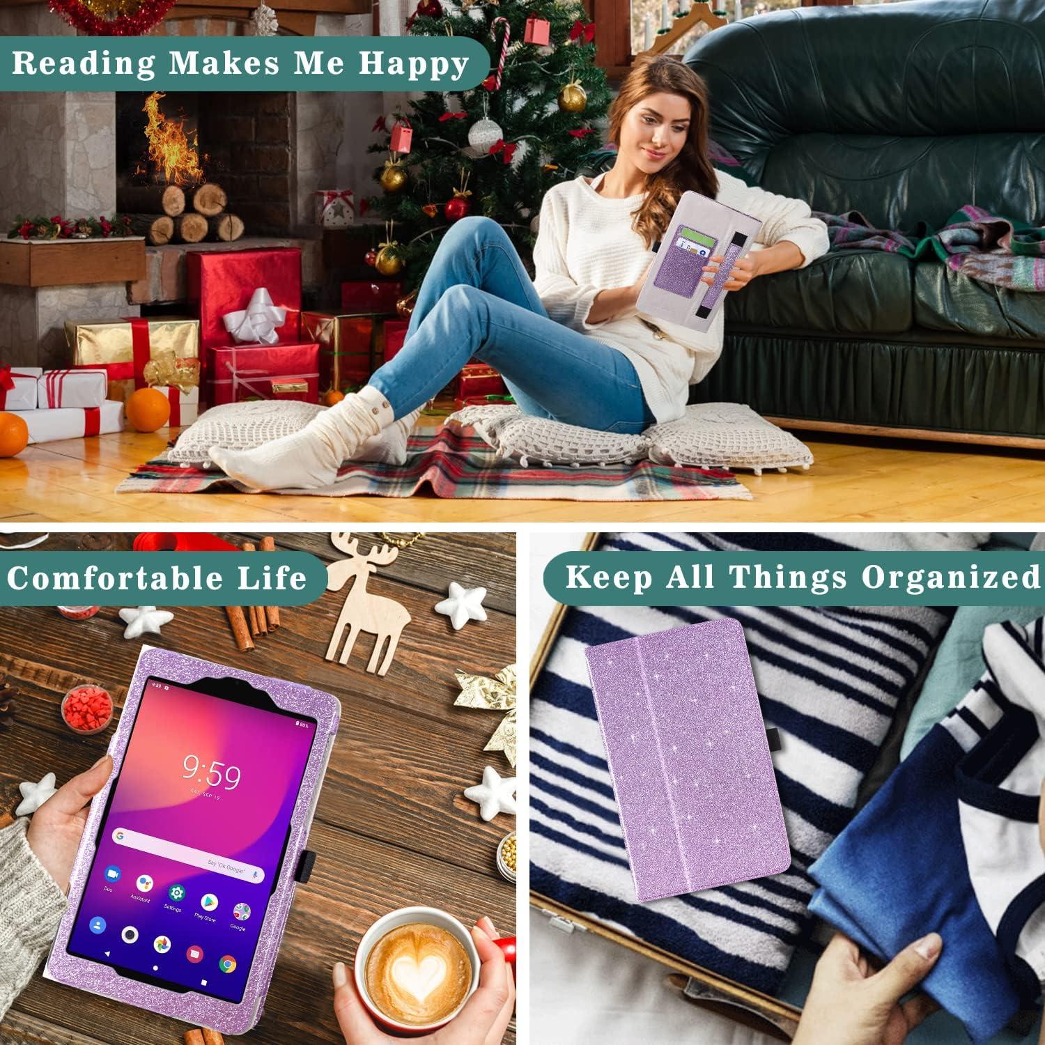 Funda DMLuna para Alcatel Joy Tab 2 8" Rosa Oro 2020