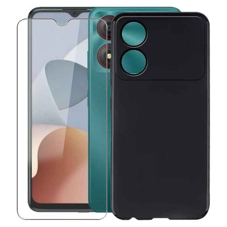 Funda de Silicona KJYFOANI para ZTE Blade A34 + Protector Vidrio