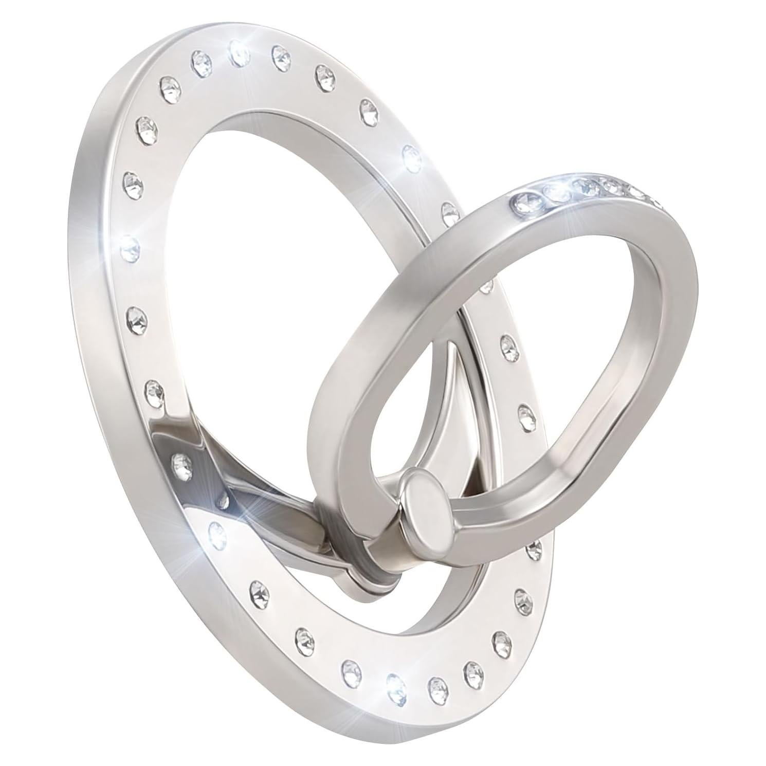 Soporte Anillo Magnético Omio para iPhone 16/15/14/13/12 Plata