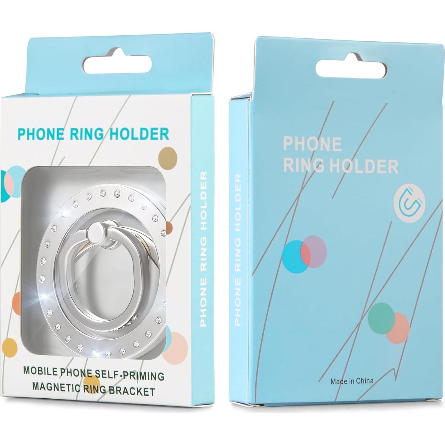 Soporte Anillo Magnético Omio para iPhone 16/15/14/13/12 Plata