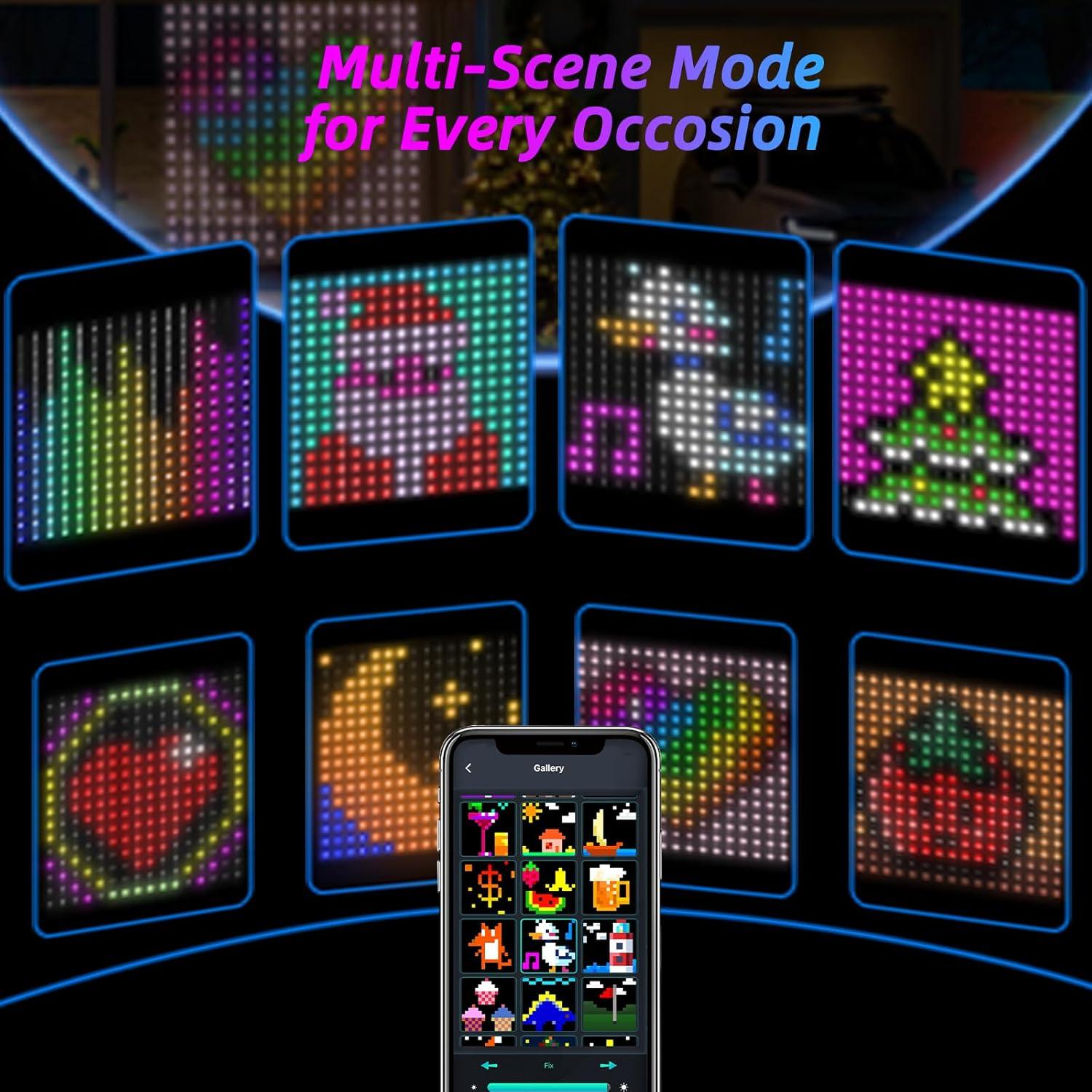 Luces de Cortina LED Inteligentes JKOEIER 1.6x1.6m Multicolor