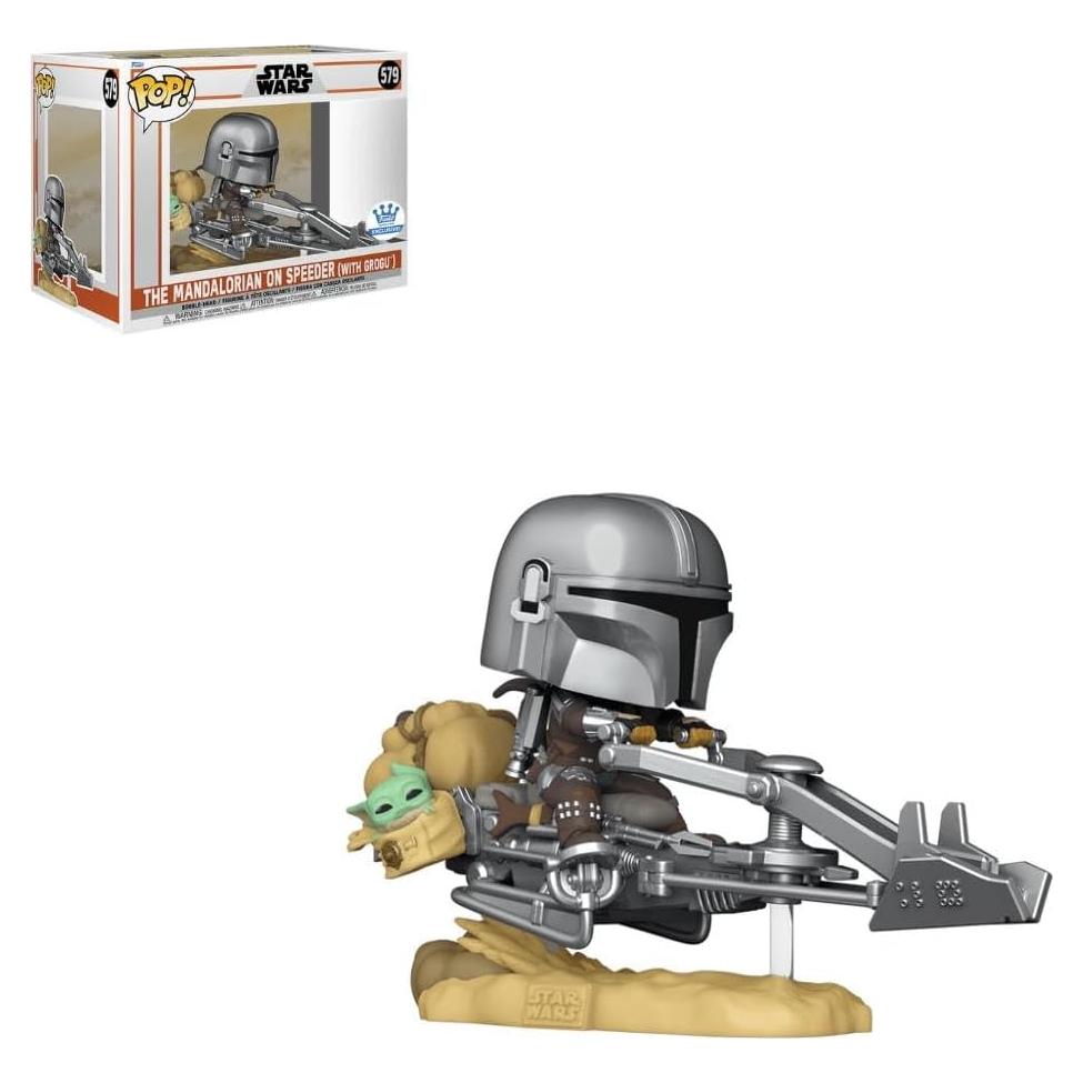 Funko POP! Rides Deluxe Mando en Speeder Star Wars Edición Especial