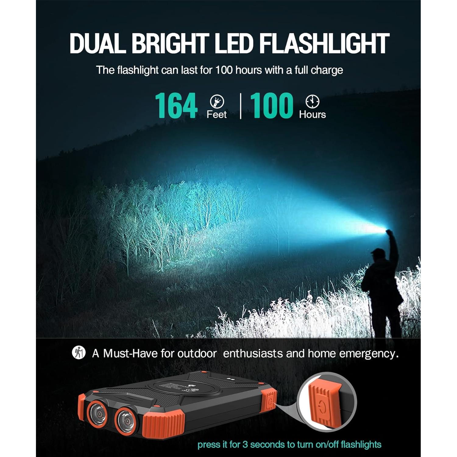 Cargador Solar Power Bank 10,000mAh BLAVOR Inalámbrico 20W