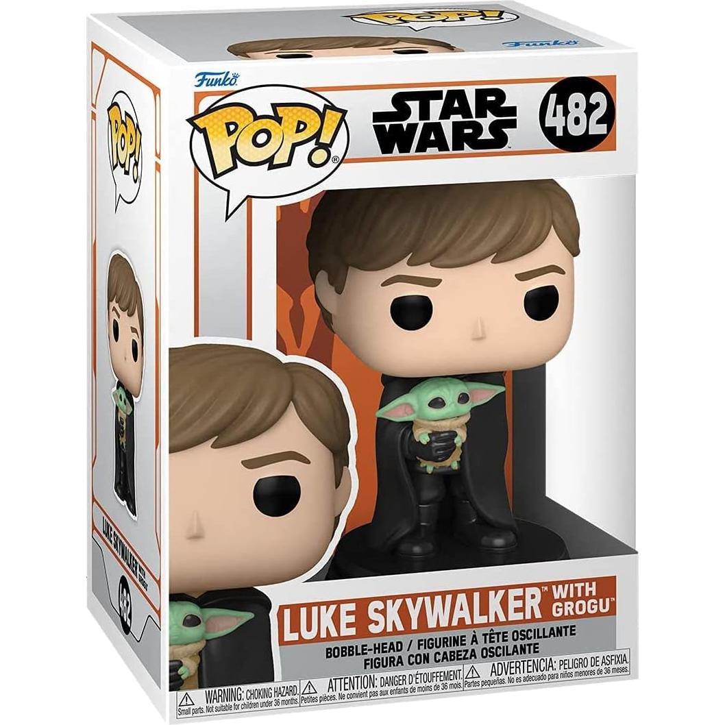 Figura Funko Pop Star Wars Luke con Niño 9.5 cm + Funda