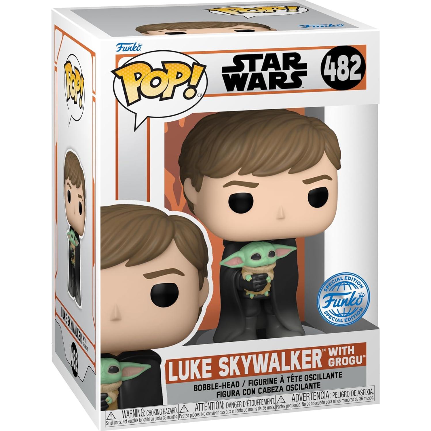 Funko Pop! Luke con Grogu + Camiseta Star Wars - Talla M