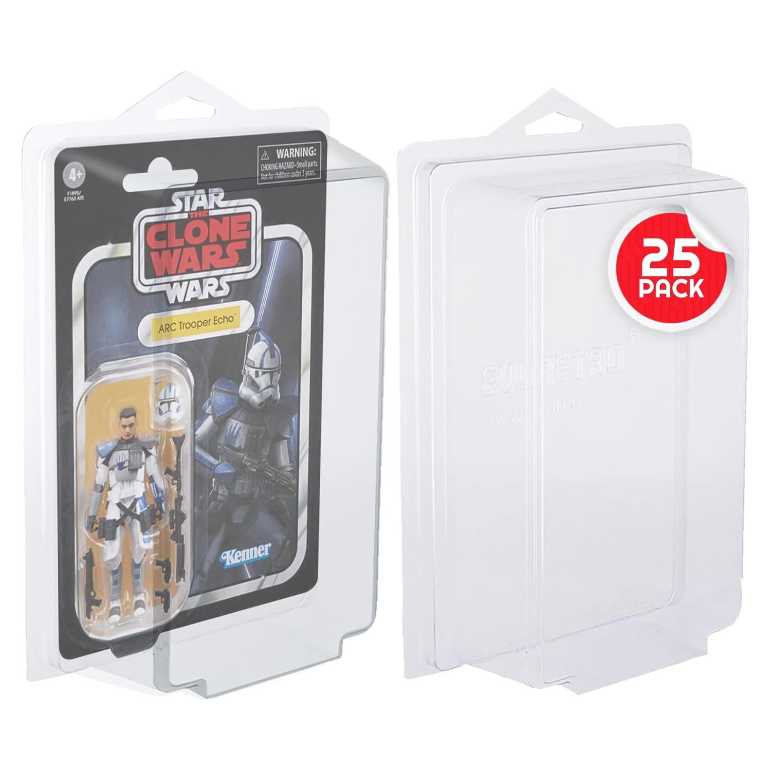 Estuche Protector EVORETRO para Figuras de 9.53 cm - 25 Unidades