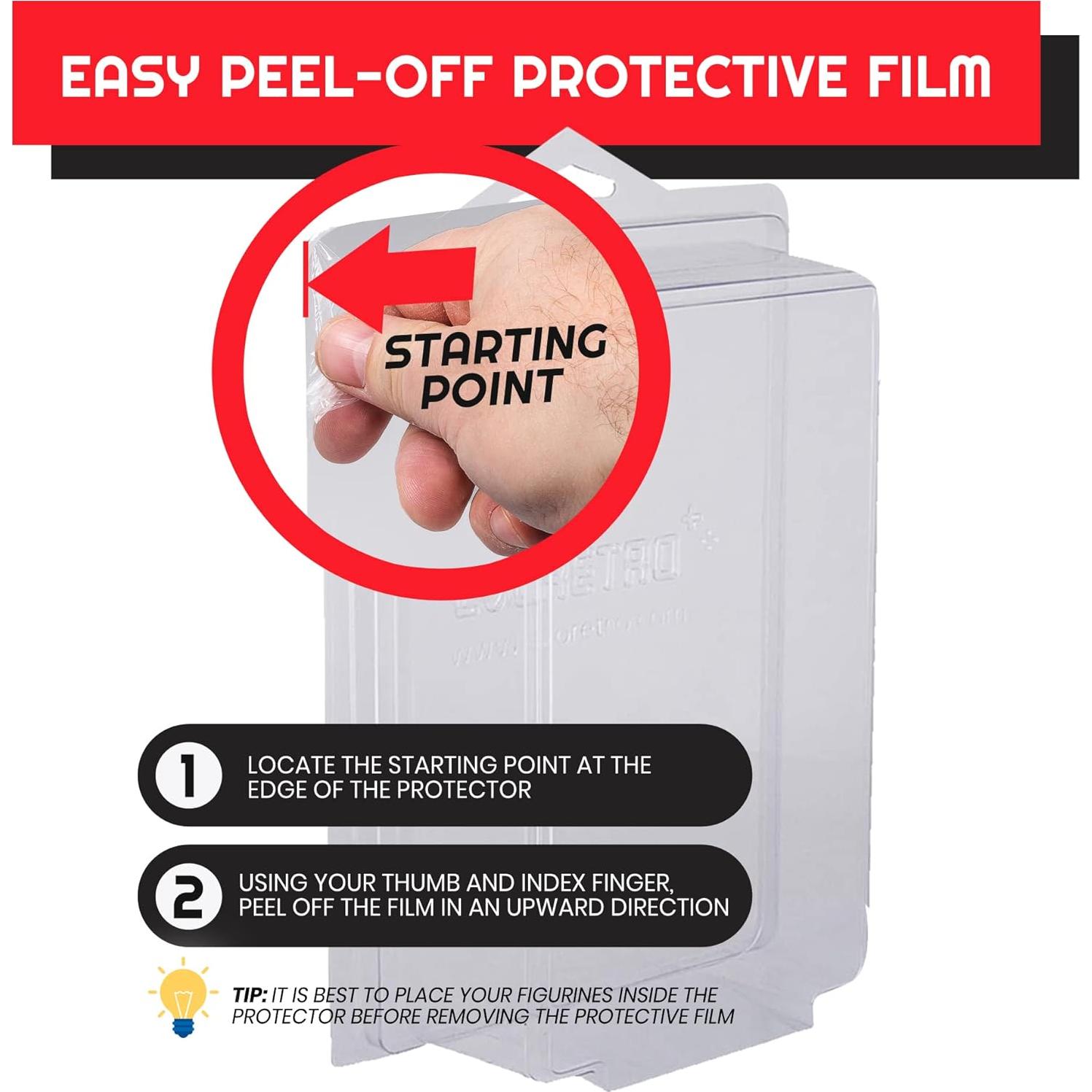 Estuche Protector EVORETRO para Figuras de 9.53 cm - 25 Unidades