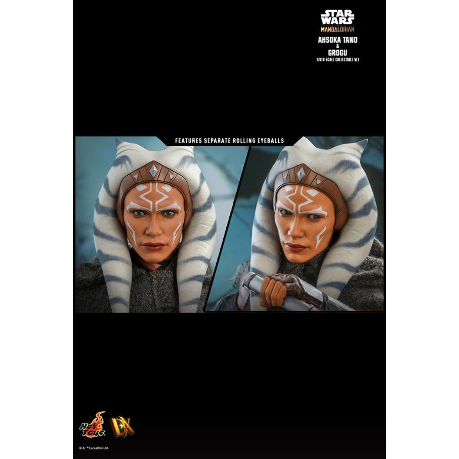Figura Coleccionable Hot Toys Ahsoka Tano y Grogu 1:6 Star Wars