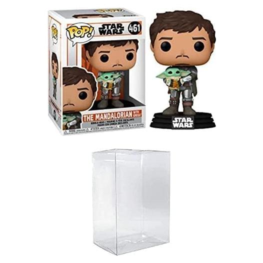 Funko Pop! Star Wars Mandaloriano Din Djarrin con Grogu 9.5 cm
