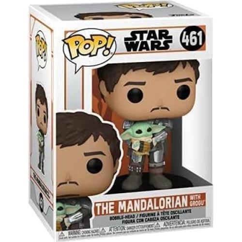 Funko Pop! Star Wars Mandaloriano Din Djarrin con Grogu 9.5 cm