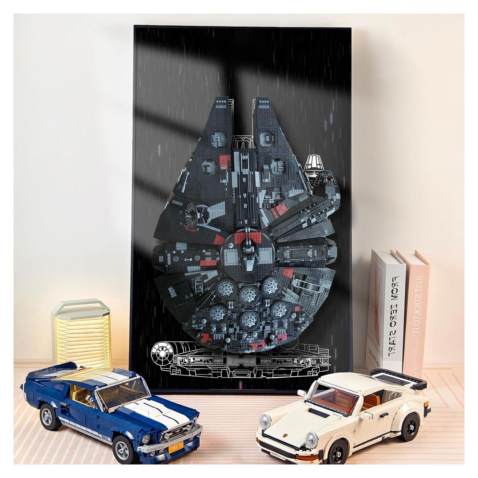 Marco de exhibición de pared iCUANUTY para Lego 75389 - 74.9x45 cm