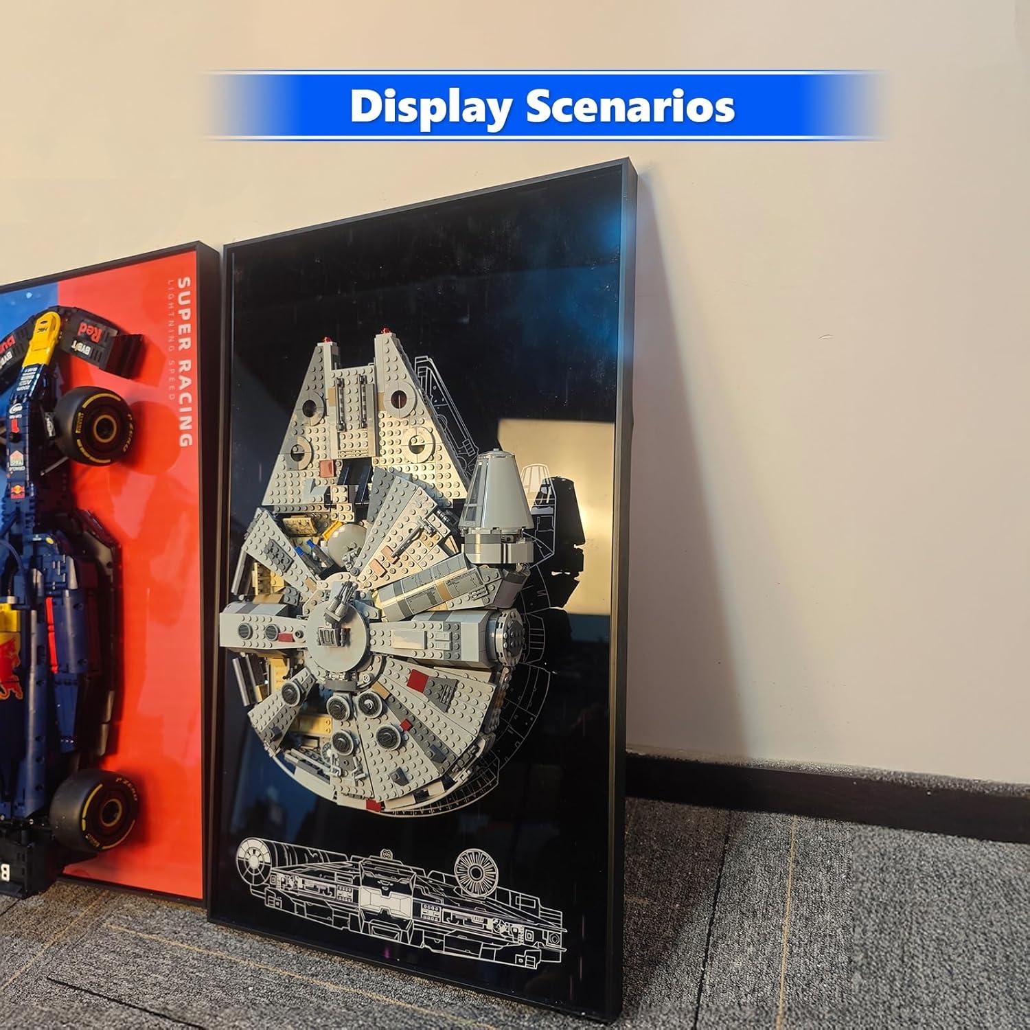 Marco de exhibición de pared iCUANUTY para Lego 75389 - 74.9x45 cm