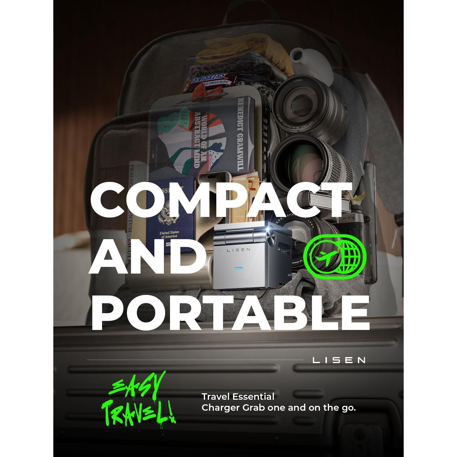 Cargador Inalámbrico 3 en 1 LISEN MagSafe 15W Gris