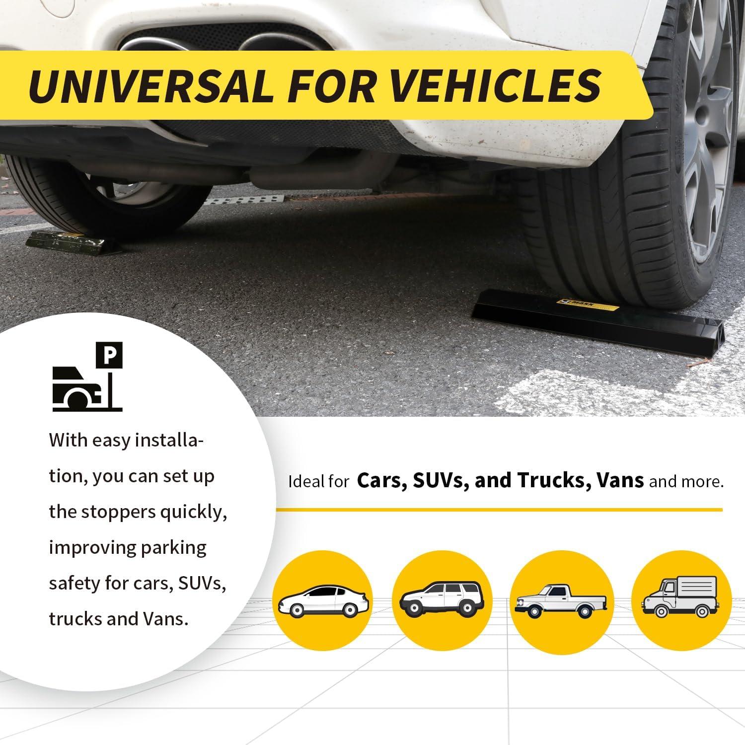 Topes de Estacionamiento MaxxHaul 51034 Ecológicos 2 Paquete